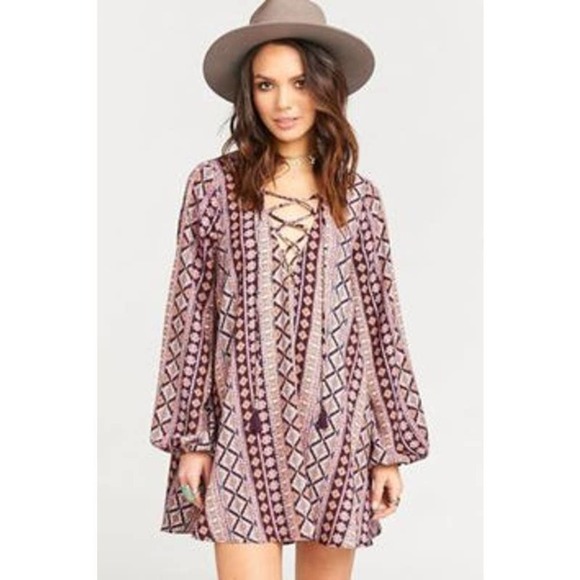 Show Me Your MuMu Tops - Show Me Your Mumu Lightning Bird Oversized Tunic Boho Festival Size M